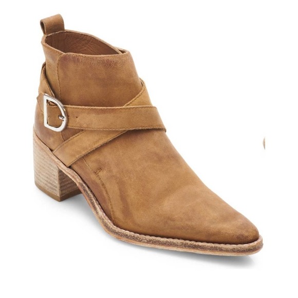 Free People Shoes - Free People Back Loop Ankle Bootie in Tan Size 39.5 9.5M NWT No Box